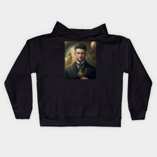 Zelensky Digital Artwork - I Stand With Ukraine Kids Hoodie